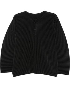 Homme Plissé Issey Miyake Pleated Top - Black