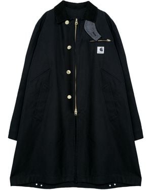 SACAI X CARHARTT WIP Trench Coat Con Logo - Nero