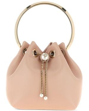 Jimmy Choo Bon Bon Leather Bucket Bag - Natural