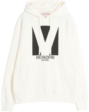 Valentino Chez Cotton Hoodie - White