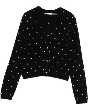 Alice + Olivia Dollie Cashmere Cardigan - Black