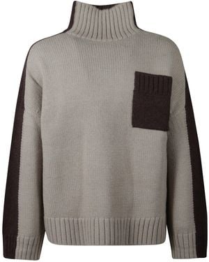 JW Anderson Turtleneck With Patch - Grey