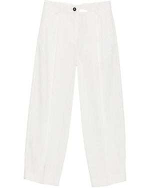 TOTEME Relaxed Fit Trousers - White