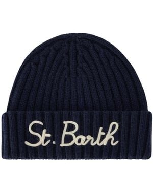 MC2 Saint Barth Berretto Wengen Con Ricamo St. Barth - Blu
