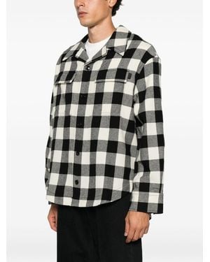 Ami Paris Wool Checkec Shirt - Grey