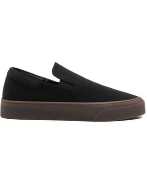 The Row Canvas Slip On Trainers - Black
