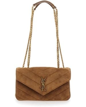 Saint Laurent Borsa A Spalla Loulou Piccola - Bianco