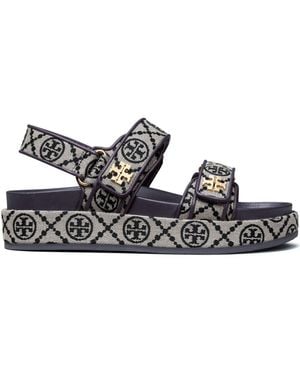 Tory Burch Kira Sport Leather Sandals - Black