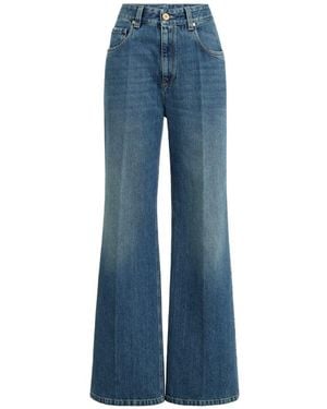 Brunello Cucinelli Flared-Leg Denim Jeans - Blue