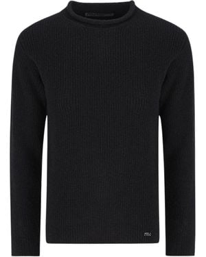 Massimo Osti Studio Textured Crew Knitted Jumper - Black