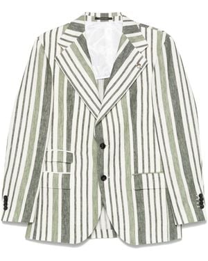 Gabriele Pasini Striped Blazer - White