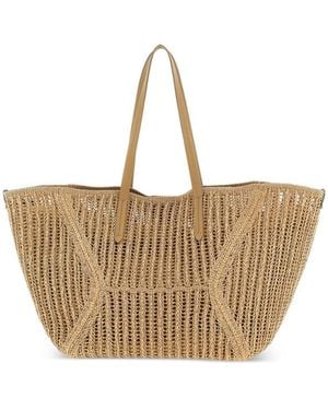 Brunello Cucinelli Rafia Tote Bag - Natural