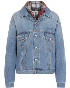 MM6 by Maison Margiela Denim Cotton Jacket - Blue