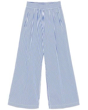 Semicouture Jhonny Striped Cotton Trousers - Blue