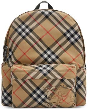 Burberry Check Small Backpack - Grey