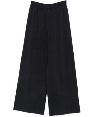 Alysi Knitted Wide-Leg Pants - Blue