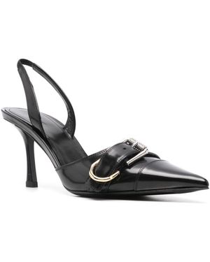 Givenchy Voyou Leather Court Shoes - Black