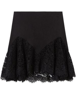 Stella McCartney Lace Trimmed Skirt - Black