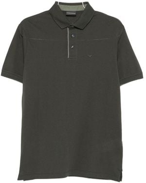 Emporio Armani Logo Cotton Polo Shirt - Green