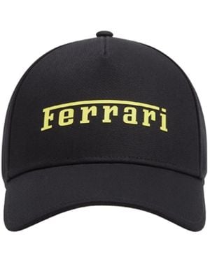 Ferrari Baseball Cap With Logo - Black