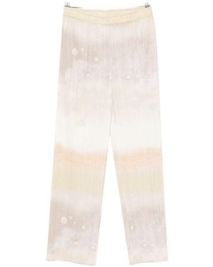 Pleats Please Issey Miyake Pleated Trousers - White