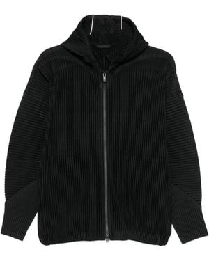 Homme Plissé Issey Miyake Pleated Hoodie - Black