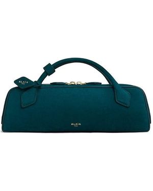 Alaïa Le Teckel Leather Clutch - Blue