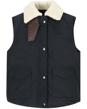 Loewe Technical Cotton Down Vest - Blue