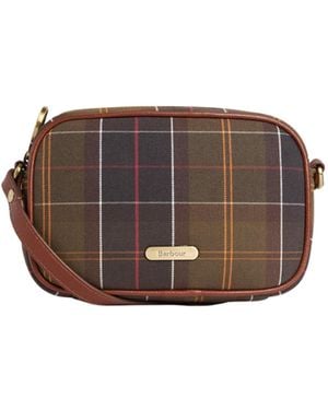 Barbour Daphne Mini Tartan Crossbody Bag - Brown
