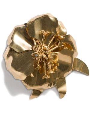 Miu Miu Spilla Con Cristalli - Metallizzato