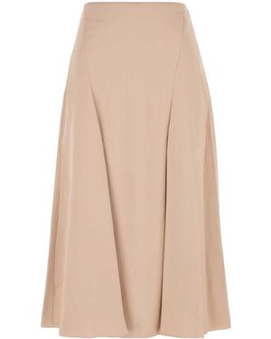 Fendi Silk Long Skirt - Natural