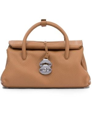 Zanellato Dotta Centauro Small Leather Handbag - Brown