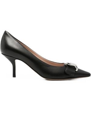 Emporio Armani Leather Court Shoes - Black