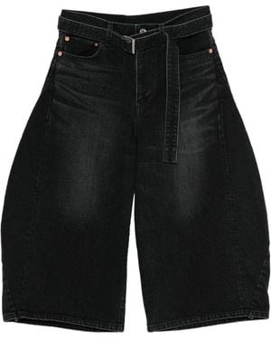 Sacai Denim Bermuda Shorts - Black