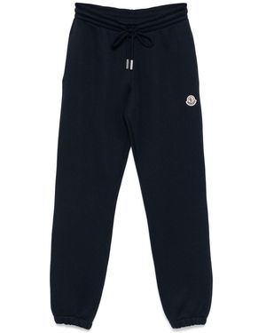 Moncler Logo Cotton Joggers - Blue