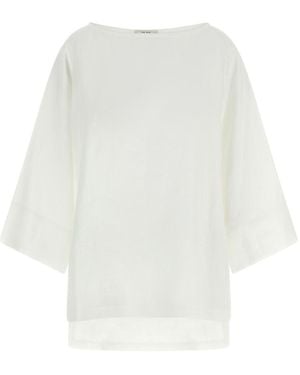 The Row Junia Cotton Blouse - White