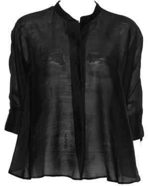 Trame Auree Long-Sleeves Blouse - Black
