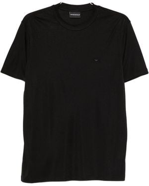 Emporio Armani Modal And Silk Blend T-Shirt - Black
