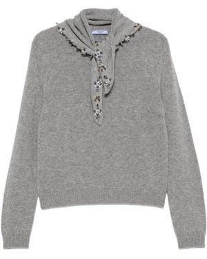 Prada Maglione Girocollo - Grigio