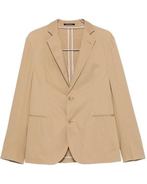 Emporio Armani Cotton Single-Breasted Suit - Natural