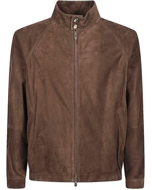 Brunello Cucinelli Leather Jacket - Brown