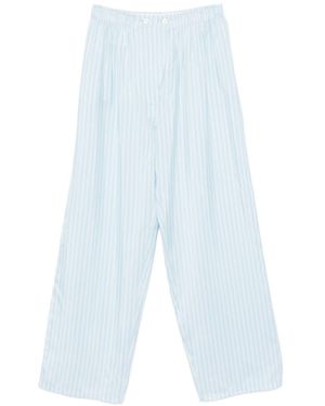 Prada Cotton Blend Trousers - Blue