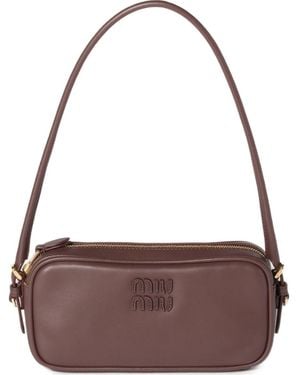 Miu Miu Leather Mini Bag - Brown