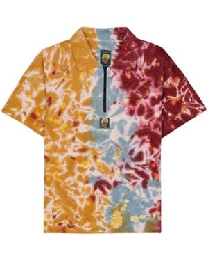 Brain Dead Dyed Short Sleeve Boxed Pique Polo - Orange