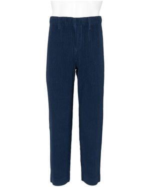 Homme Plissé Issey Miyake Pleated Trousers - Blue