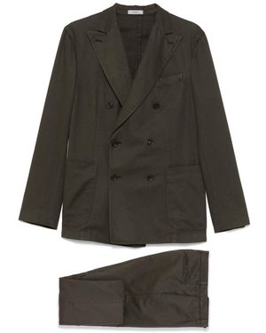 Boglioli Linen Double-Breasted Suit - Grey