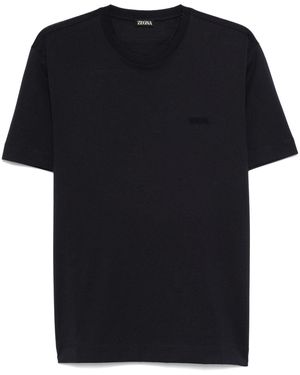 ZEGNA Cotton T-Shirt - Black