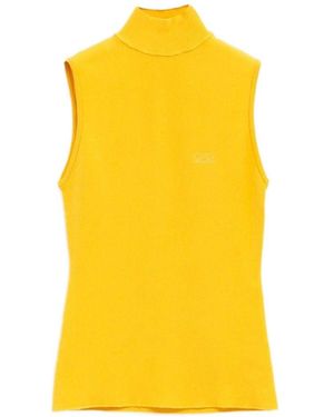 Loewe Sleeveless Turtle-Neck Top - Yellow
