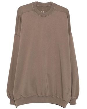 Rick Owens Cotton Crewneck Sweatshirt - Brown