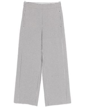 Via Masini 80 Cotton Blend Trousers - Grey